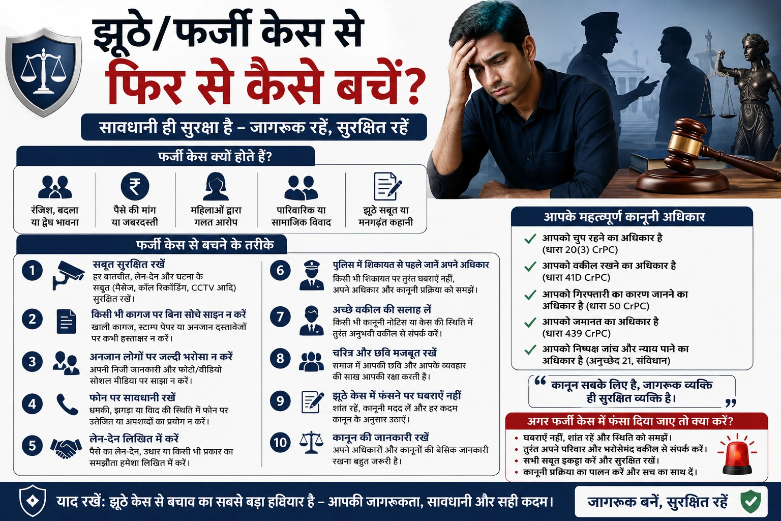 false case se kaise bache